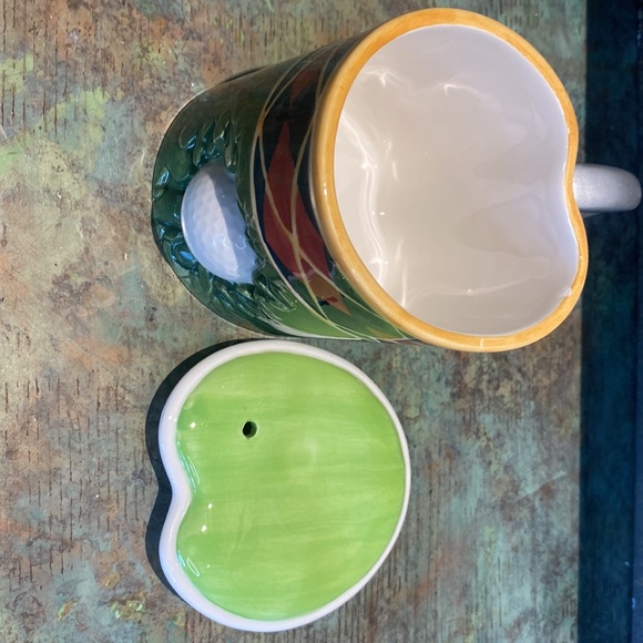 1997 Roman Inc. Golf Ball Coffee Mug with lid Unique - Picture 7 of 7